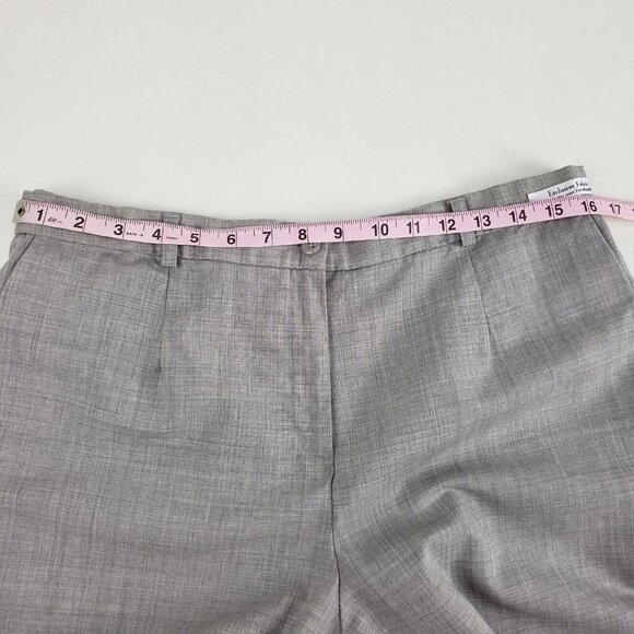 Pendleton Virgin Wool Dress Pants Womens 12 Petite Gray Wide Leg Lined Trousers - Picture 13 of 15
